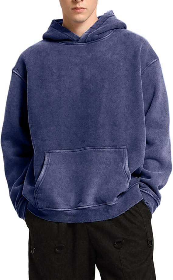 FAIABLE Acid Wash Hoodie Unisex Oversized Vintage Streetwear Hoodie