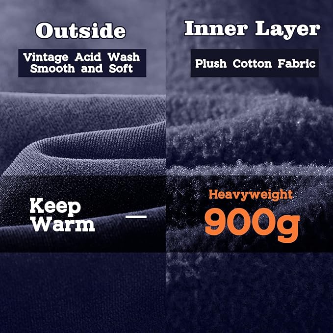 FAIABLE Acid Wash Hoodie Unisex Oversized Vintage Streetwear Hoodie