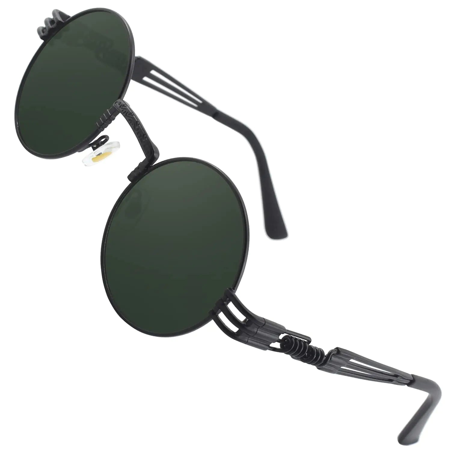 Retro Steampunk Round Sunglasses | CGID E73 Polarized Unisex Shades
