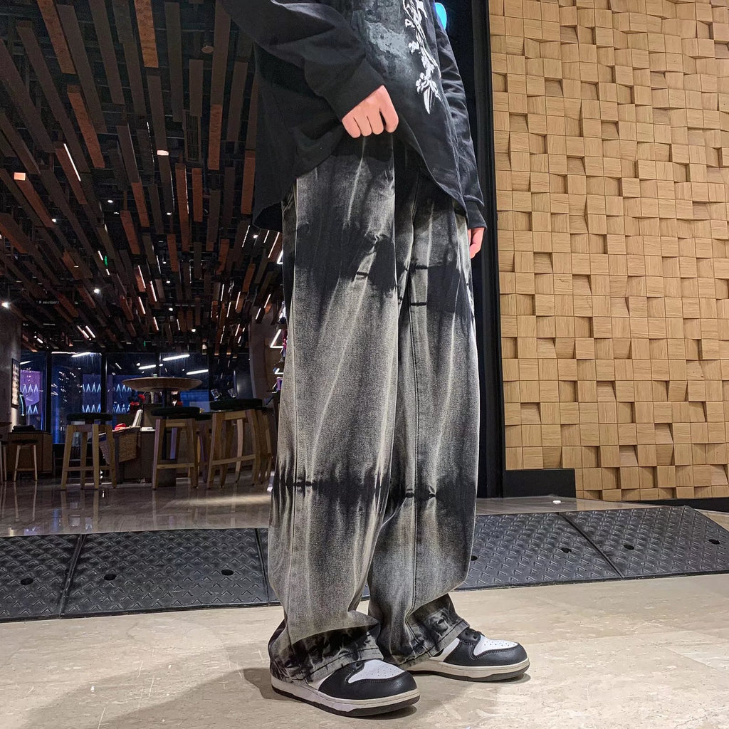 Harajuku Wind Retro Tie-Dye Baggy Denim Pants