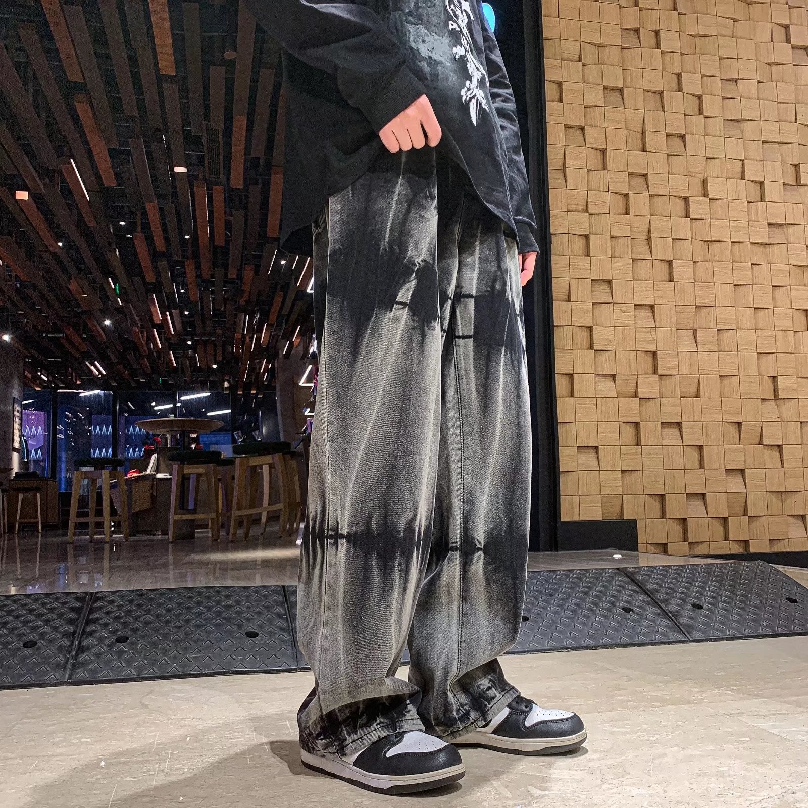 Harajuku Wind Retro Tie-Dye Baggy Denim Pants