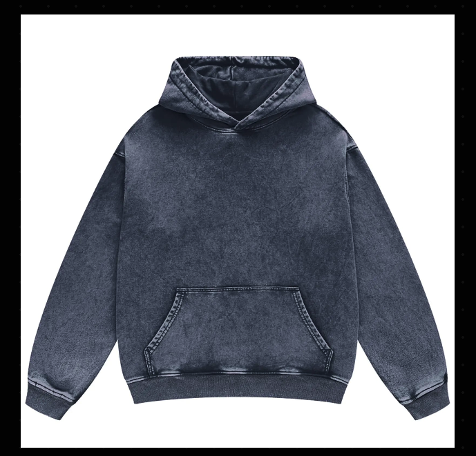 FAIABLE Acid Wash Hoodie Unisex Oversized Vintage Streetwear Hoodie