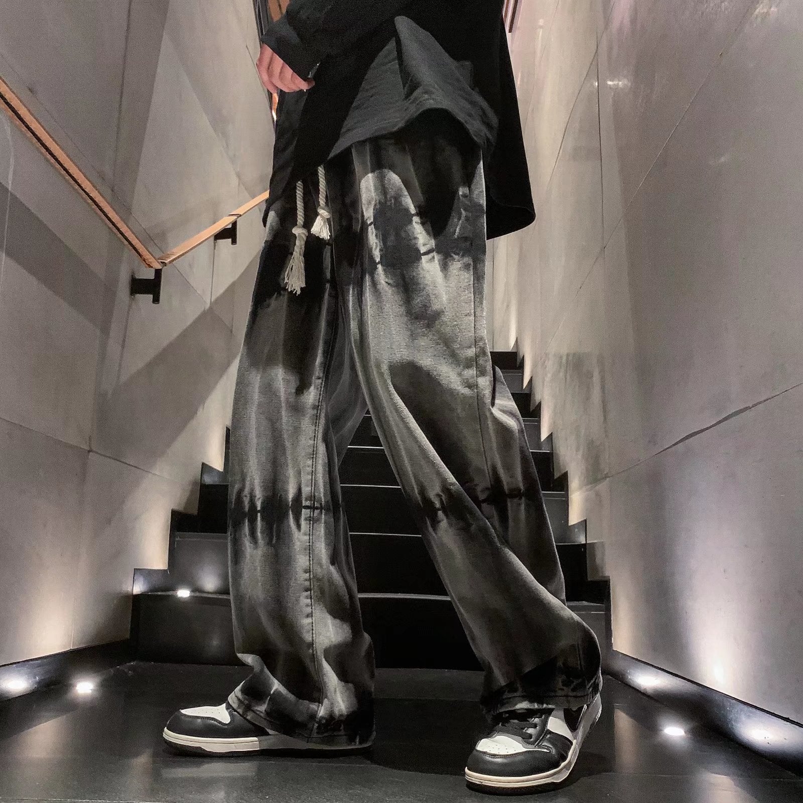 Harajuku Wind Retro Tie-Dye Baggy Denim Pants